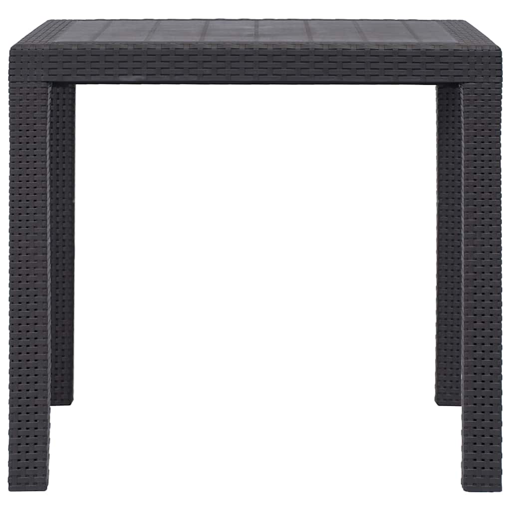 Vidaxl tuintafel 79x79x72 cm rattan-look kunststof bruin