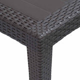 Vidaxl tuintafel 79x79x72 cm rattan-look kunststof bruin