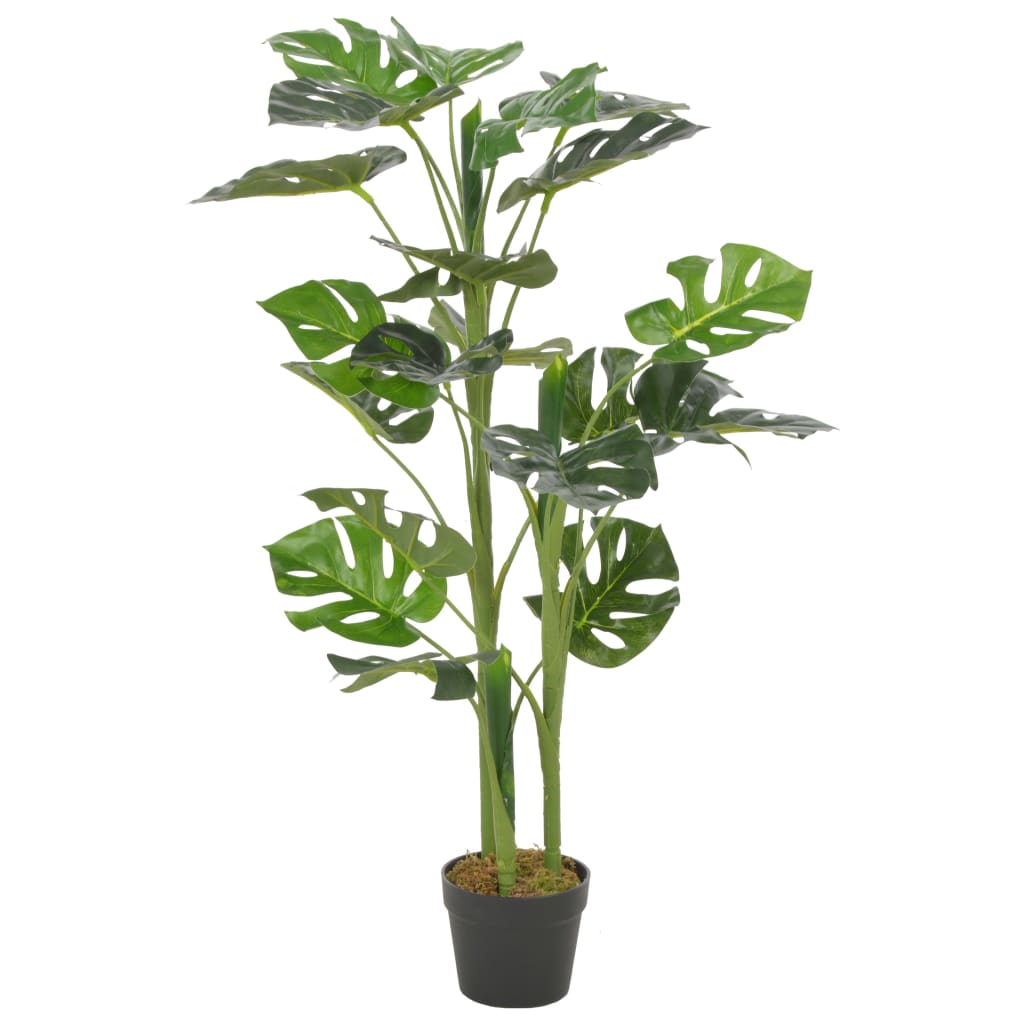 Vidaxl kunstig plante med pot Monstera 100 cm grøn