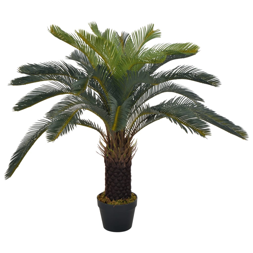 Vidaxl kënschtlech Planz mat Pot Cycasalpalm 90 cm gréng