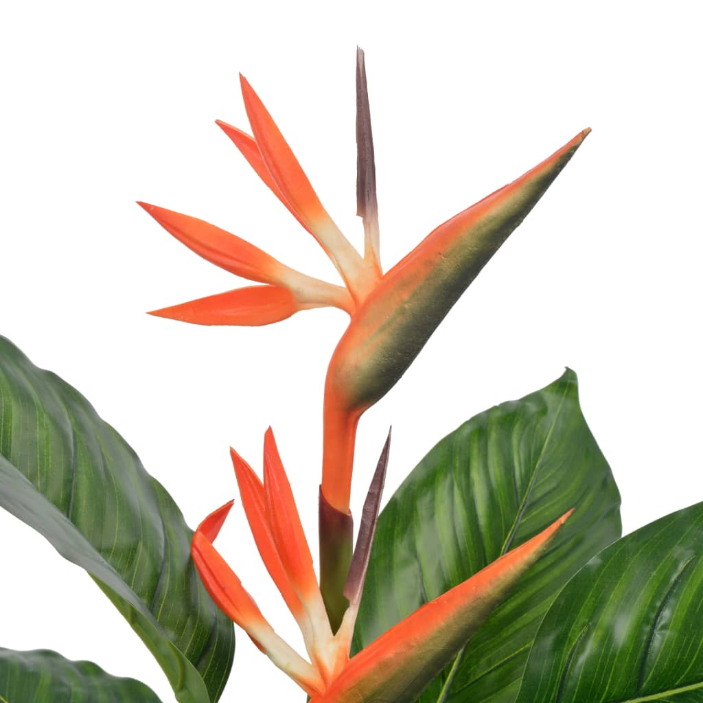 Vidaxl kunstig plante med pot strelitzia 100 cm rød