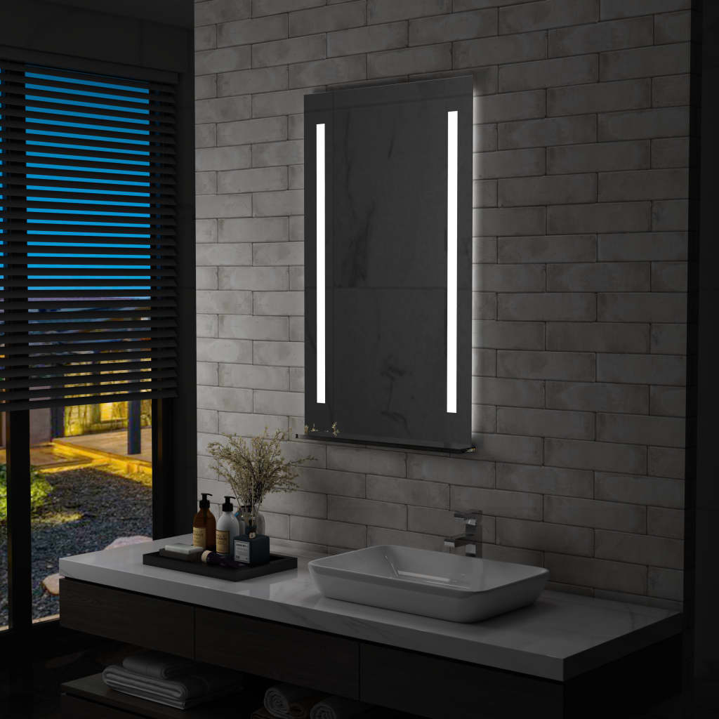 Miroir de salle de bain Vidaxl LED avec schap 60x100 cm