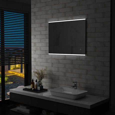 Vidaxl badkamerspiegel led met aanraaksensor 80x60 cm