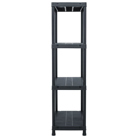 Vidaxl opbergrek 100 kg 60x30x138 cm kunststof zwart