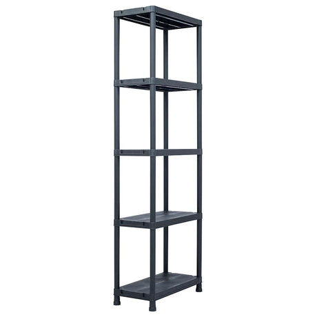 Vidaxl opbergrek 125 kg 60x30x180 cm kunststof zwart