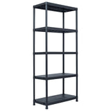 Vidaxl storage rack 500 kg 90x60x180 cm plastic black