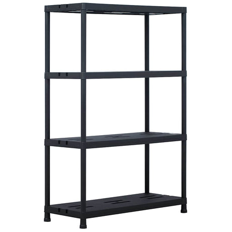 Vidaxl opbergrek 220 kg 90x40x138 cm kunststof zwart