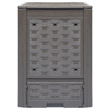 Vidaxl compostbak 300 l 60x60x83 cm kunststof rattan bruin