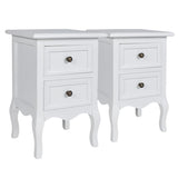 Vidaxl nachtkastjes met 2 lades 4 st mdf wit