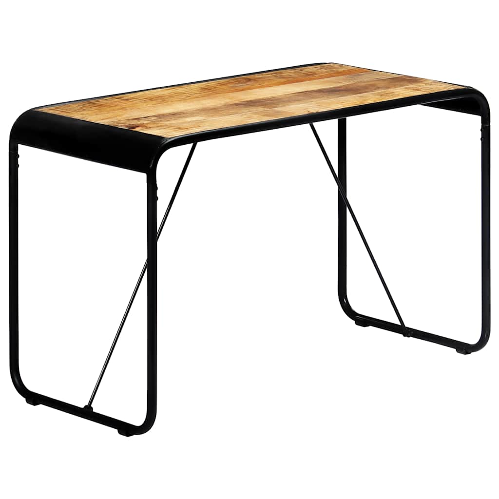 Vidaxl eettafel 118x60x76 cm massief ruw mangohout