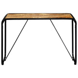Vidaxl eettafel 118x60x76 cm massief ruw mangohout