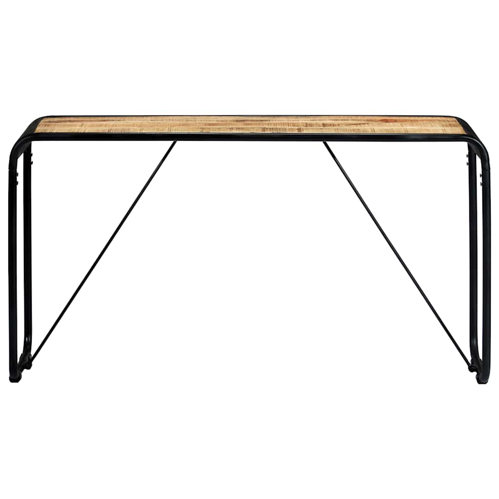 Vidaxl wandtafel 140x35x76 cm massief ruw mangohout