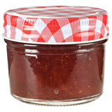 Vidaxl jampotten met wit met rode deksels 24 st 110 ml glas