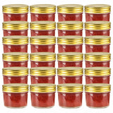 Vidaxl jampotten met goudkleurige deksels 24 st 110 ml glas