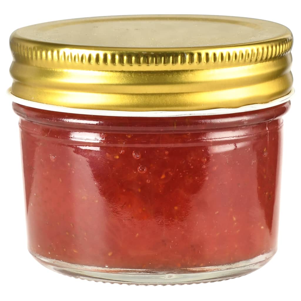 Vidaxl jam jars with gold -colored lids 48 pcs 110 ml of glass