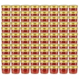 Vidaxl jampotten met goudkleurige deksels 96 st 110 ml glas