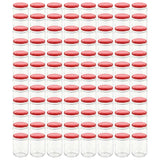 Vidaxl jam jars with red lids 96 st 230 ml glass