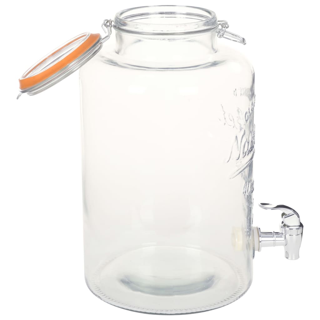 Vidaxl Dispentier xxl avec robinet 8 l verre transparent