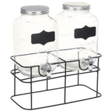 Vidaxl Drink Dispensers 2 st med standard 2 x 4 L Glass