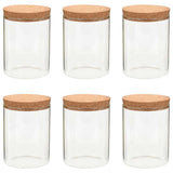 Vidaxl opbergpotten met kurken deksel 6 st 650 ml glas