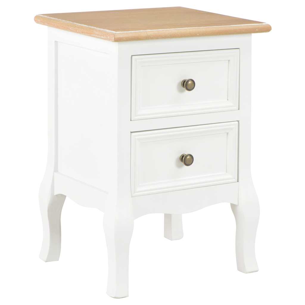 Vidaxl nachtkastje 2 st 35x30x49 cm mdf wit