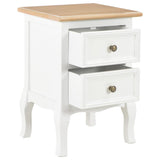 Vidaxl nachtkastje 2 st 35x30x49 cm mdf wit