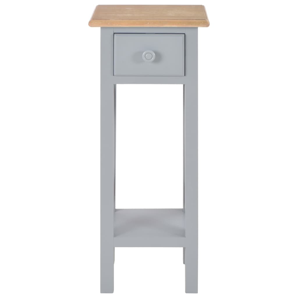 Vidaxl bijzettafel 27x27x65,5 cm hout grijs