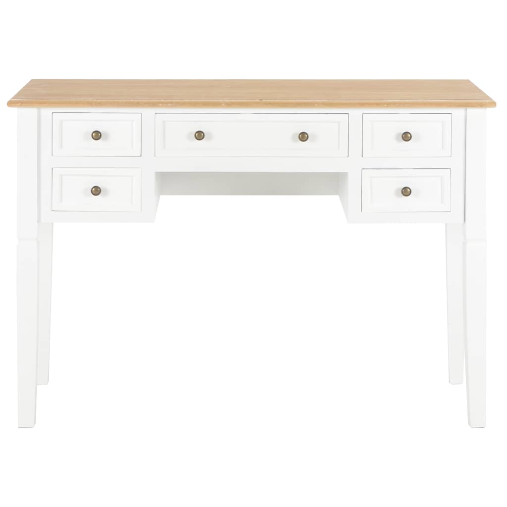 Vidaxl schrijftafel 109,5x45x77,5 cm hout wit