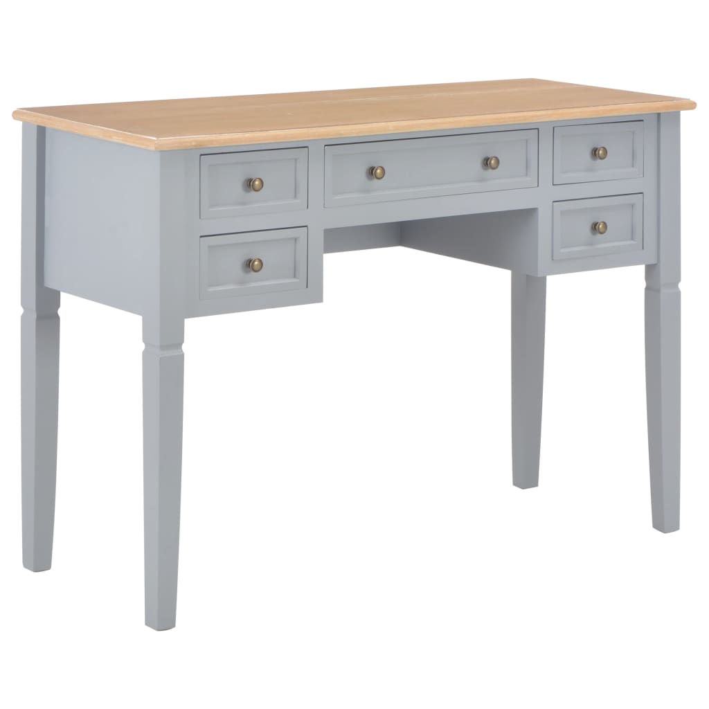 Vidaxl schrijftafel 109,5x45x77,5 cm hout grijs