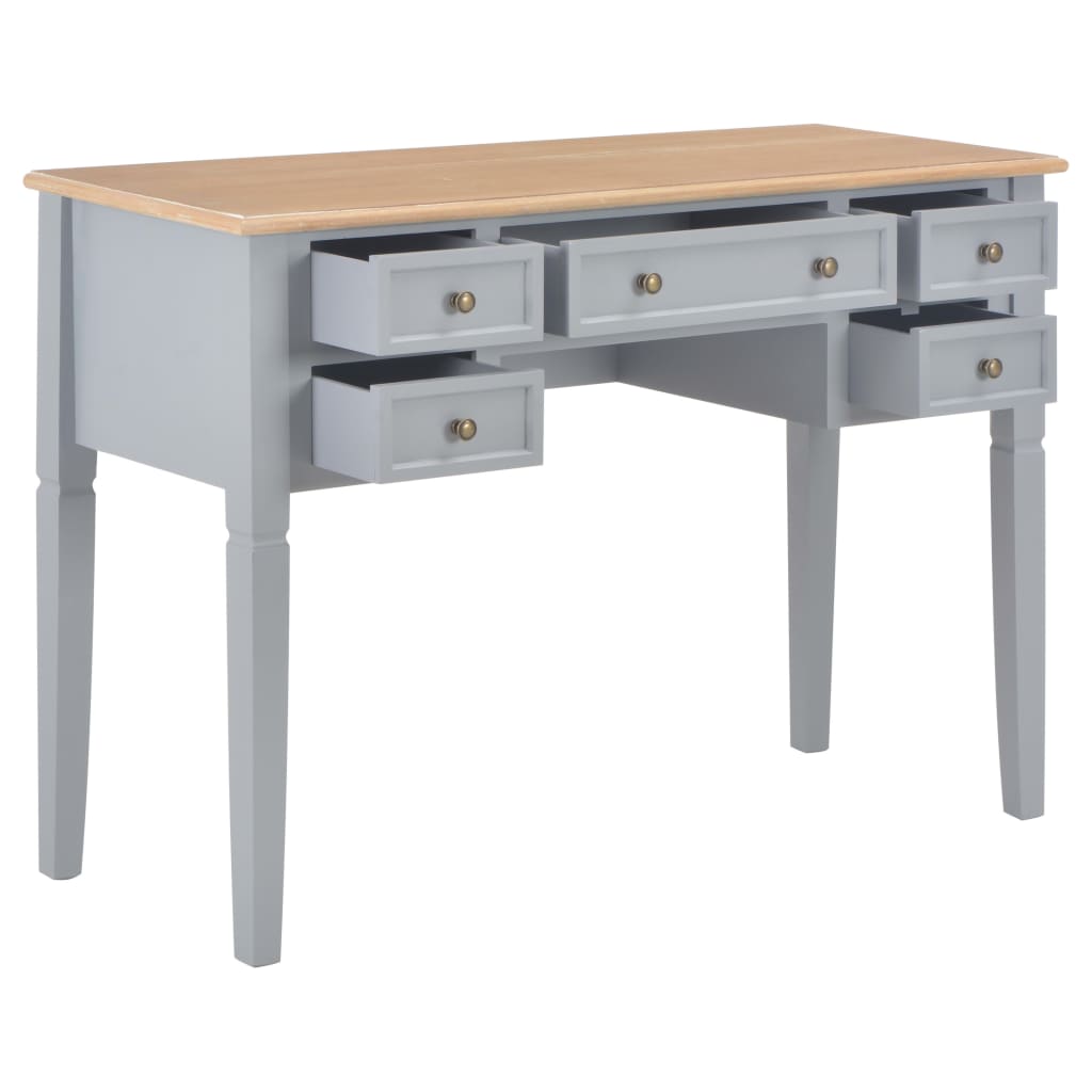 Vidaxl schrijftafel 109,5x45x77,5 cm hout grijs