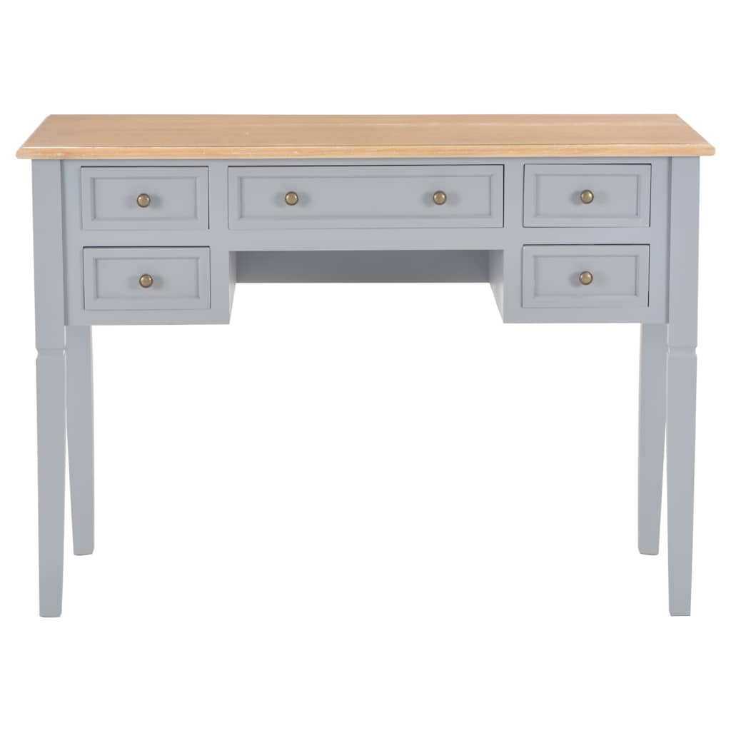 Vidaxl schrijftafel 109,5x45x77,5 cm hout grijs