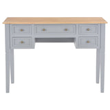 Vidaxl schrijftafel 109,5x45x77,5 cm hout grijs