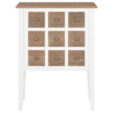 Vidaxl dressoir 54x30x80 cm massief hout wit
