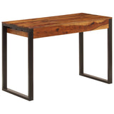 Vidaxl bureau 110x55x78 cm massief acaciahout en staal