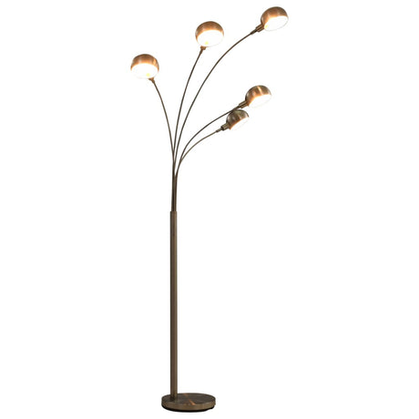 Vidaxl lamp staand 5xe14 200 cm zilverkleurig