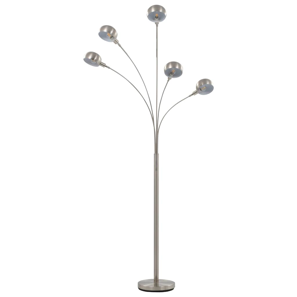 Vidaxl lamp staand 5xe14 200 cm zilverkleurig