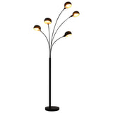 BIDAXL -lampa Standing 5xe14 200 cm svart och guld