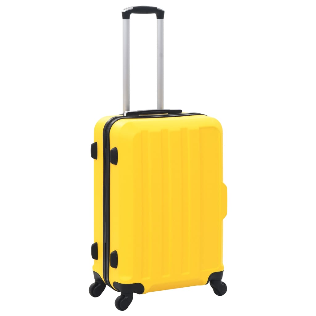 Vidaxl 3-part hard luggage set yellow