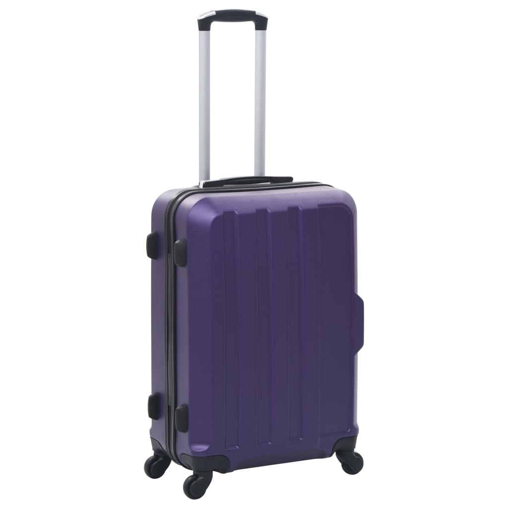 Vidaxl 3 partes de equipaje duro Purple