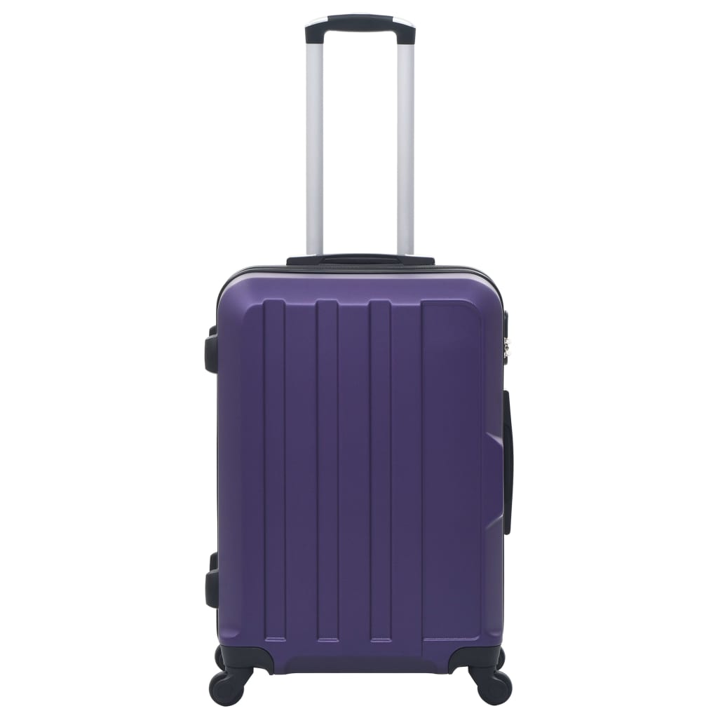 Vidaxl 3 partes de equipaje duro Purple