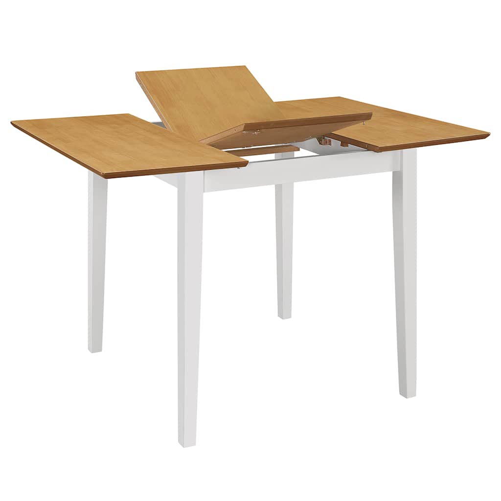 Vidaxl eettafel verlengbaar (80-120)x80x74 cm mdf wit