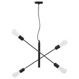 Vidaxl taklampe med filamentpærer 2 w e27 svart