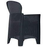 Vidaxl 5-delige tuinset rattan-look kunststof antraciet