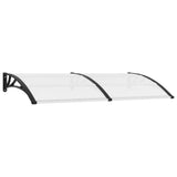 Vidaxl door canopy 200x75 cm PC black and transparent