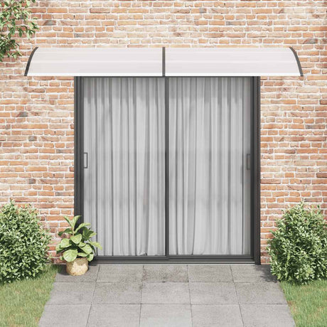 Vidaxl deurluifel 300x75 cm pc zwart en transparant