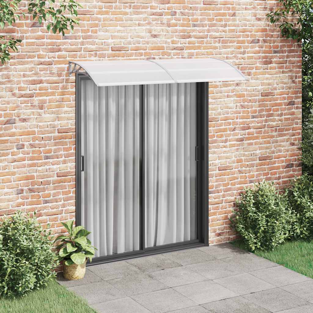 Vidaxl door canopy 200x75 cm PC gray and transparent