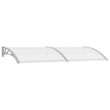 Vidaxl deurluifel 240x75 cm pc grijs en transparant