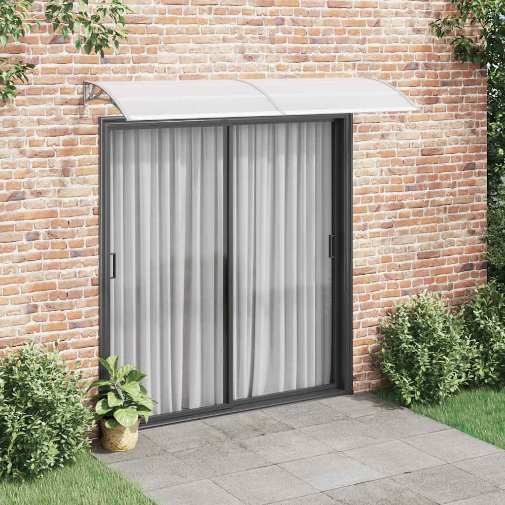 Vidaxl Door auvent 240x75 cm pc gris et transparent