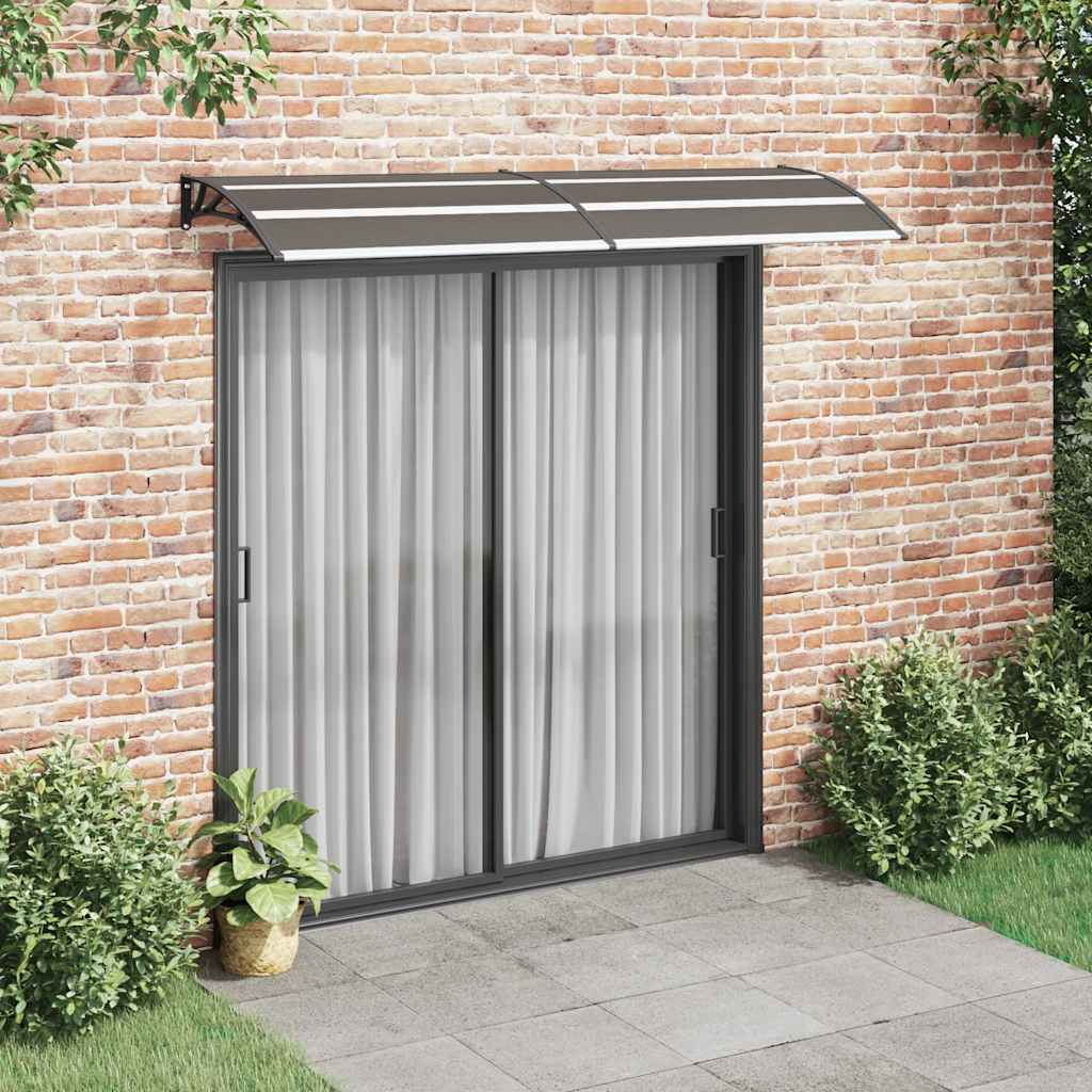 Vidaxl Door Canopy 240x75 cm PC Black