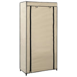 Armoire à chaussures Vidaxl avec couvercle 58x28x106 cm Crème en tissu